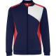 Chaqueta deportiva con cierre frontal de cremallera LEROS Ref.RSU0340-ROJO/MARINO