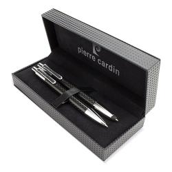 Set boligrafo y portaminas touch carbon fiber pierre cardin