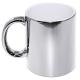 Mug de cerámica metalizada de 330ml Ref.CFZ603-PLATA 