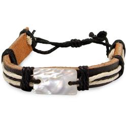 Pulsera piel/nacar