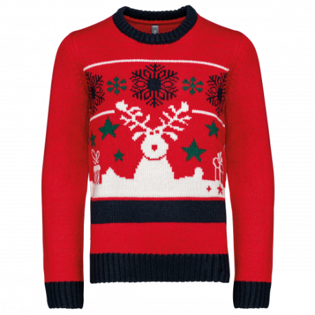 Jersey cuello redondo de navidad infantil