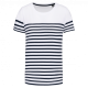 Camiseta marinera de algodón orgánico para niños Ref.TTK3035-RAYAS BLANCAS/AZUL MARINO