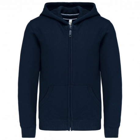 Sudadera capucha y cremallera niños