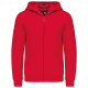 Sudadera capucha y cremallera niños Ref.TTK455-RED