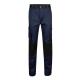 Pantalón de sarga multibolsillos bicolor 240 gm² en algodón 35% y poliéster 65% Vl njord Ref.PS36029-AZUL