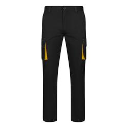 Pantalón elástico bicolor multibolsillos 240gm² en algodón 46% eme 38% y poliéster 16% Vl fides