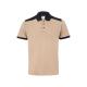 Polo de piqué elástico bicolor 200gm² con manga corta en poliéster 96% y elastano 4% Vl veles Ref.PS36148-BEIGE