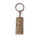 Llavero tronco de madera y anilla metálica TOPAC Ref.RKO1606-CRUDO 