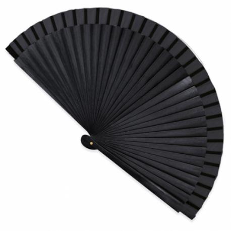 Abanico de madera barnizado 