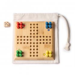 Juego de parchís realizado en bambú SISCAR