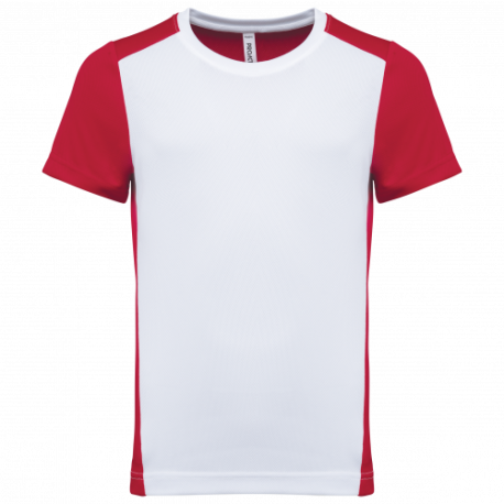 Camiseta de deporte ecorresponsable bicolor infantil