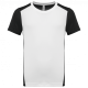 Camiseta de deporte ecorresponsable bicolor infantil Ref.TTPA4016-BLANCO NEGRO