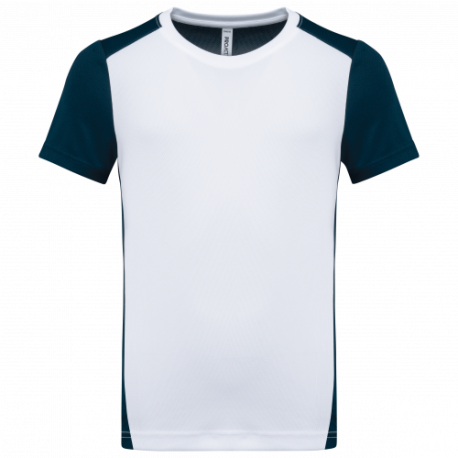 Camiseta de deporte ecorresponsable bicolor infantil
