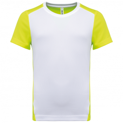 Camiseta de deporte ecorresponsable bicolor infantil