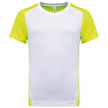 Camiseta de deporte ecorresponsable bicolor infantil