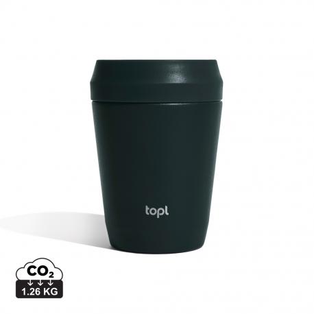 Taza Topl To Go de acero reciclado con tapa patentada 360