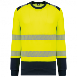 Sudadera de seguridad reciclada cuello redondo unisex