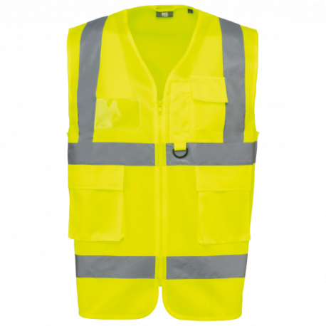 Chaleco de seguridad alta visibilidad reciclado con cremallera unisex