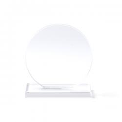 Trofeo de cristal de diseño circular con base rectangular VENKI