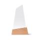 Trofeo de cristal de diseño náutico con base de bambú NAVIS Ref.RPR1707-TRANSPARENTE 