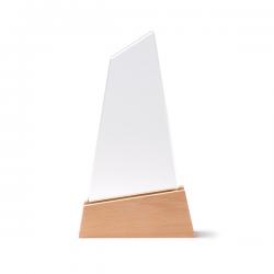 Trofeo de cristal de diseño náutico con base de bambú NAVIS