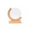 Trofeo de cristal en forma circular y base de bambú GLOBE