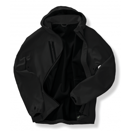Chaqueta softshell 3 capas reciclada con capucha unisex