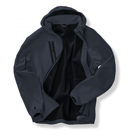 Chaqueta softshell 3 capas reciclada con capucha unisex
