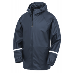 Chaqueta impermeable prism pu con bandas reflectantes