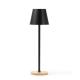 Lámpara con cuerpo metálico y base de bambú BARROW Ref.RLP1745-NEGRO 