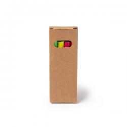 Set de 4 lápices en colores flúor con madera negra MARGA