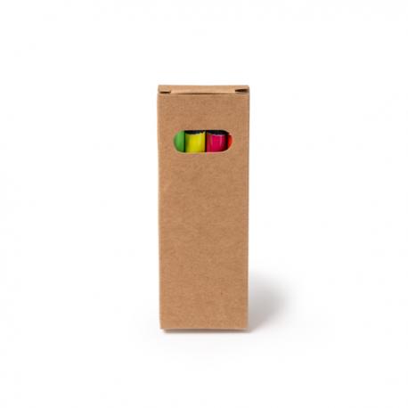 Set de 4 lápices en colores flúor con madera negra MARGA