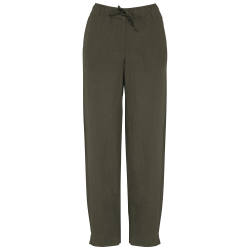 Pantalón efecto lavado de lino mujer