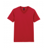 Camiseta de algodón softstyle cuello de pico hombre