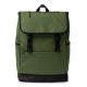 Mochila con solapa realizada en PU Leather TROIS Ref.RMO1743-VERDE OSCURO 