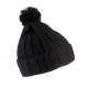 Gorro con pompón y dobladillo Ref.TTKP519-NEGRO 