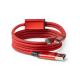 Cable antienredo con salida USB ELON Ref.RIA1760-ROJO 