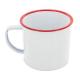 Mug retro metálica esmaltada con reborde 350ml Ref.CFZ6005-ROJO 