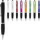 Bolígrafo stylus de color con empuñadura negra Nash Ref.PF106903-PLATA/NEGRO INTENSO 