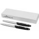 Set de bolígrafo y rollerball stylus “geneva”  Ref.PF106670-PLATA/NEGRO INTENSO 