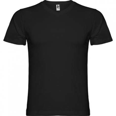 Camiseta corta con escote en pico Samoyedo 155g/m2