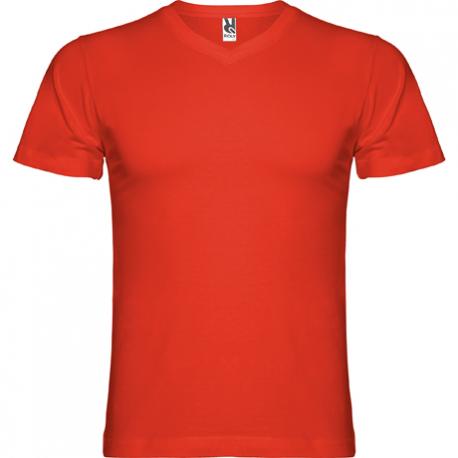 Camiseta corta con escote en pico Samoyedo 155g/m2