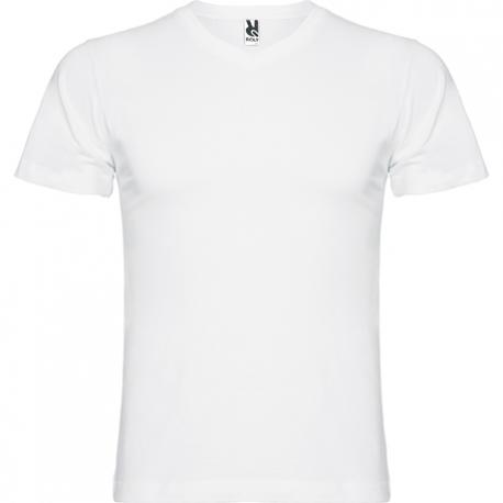 Camiseta corta con escote en pico Samoyedo 155g/m2