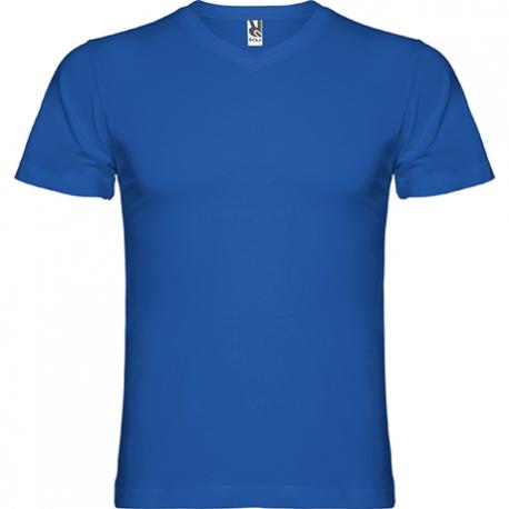 Camiseta corta con escote en pico Samoyedo 155g/m2