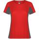 Camiseta técnica de poliéster Shanghai Woman Ref.RCA6648-ROJO/PLOMO OSCURO