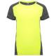 Camiseta técnica mujer de manga corta Zolder Woman Ref.RCA6663-AMARILLO FLUOR/NEGRO VIGORE