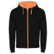 Chaqueta de felpa no perchada Fuji Ref.RSU1105-NEGRO/NARANJA FLUOR