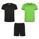 Conjunto deportivo unisex de 2 camisetas + pantalón Racing Ref.RCJ0452-LIMA/NEGRO