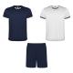 Conjunto deportivo unisex de 2 camisetas + pantalón Racing Ref.RCJ0452-BLANCO/MARINO