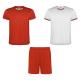Conjunto deportivo unisex de 2 camisetas + pantalón Racing Ref.RCJ0452-BLANCO/ROJO
